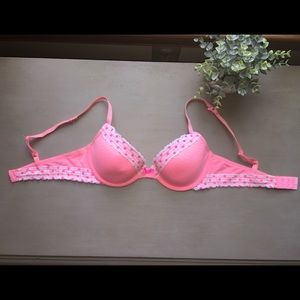 Coral and pink bra 34B